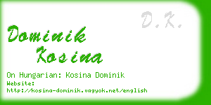 dominik kosina business card